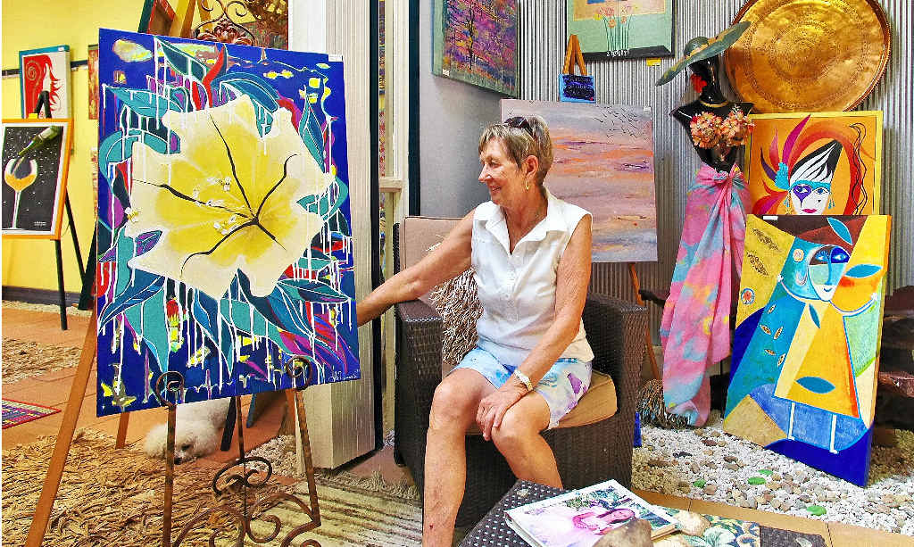 Artist Jill McDonald takes a moment to look back on one of her paintings. The Tin Can Bay Art Trail attracted modest interest for its first year and organisers are looking forward to making improvement next year. Artist Jill McDonald takes a moment to look back on one of her paintings. The Tin Can Bay Art Trail attracted modest interest for its first year and organisers are looking forward to making improvement next year.